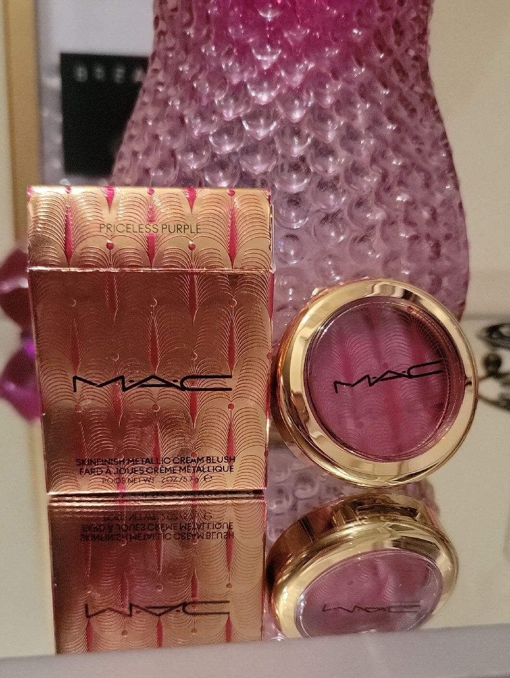 MAC Skinfinish Metallic Cream Blush. Full Sized. In Color Priceless Purple. BNIB